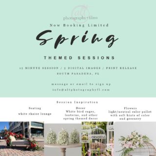 Now booking spring themed sessions.

March 16,17, and 18th
$150
5 digital images 
South Pasadena 
Dm or email for more details and to sign up

White lounge chaise surrounded with spring flowers, lanterns, and spring decor. 
Perfect for Couples, families, children, and fur babies.

..
.
.
#springminiseasion #stpetefamily #stpetephotographer #stpeteminisession #guflportminisession #spring #familyphotographer #stpetebeachphotographer #stpetefamilyphotographer #downtownstpete #ilovestpete #springtime #dunedin #stpetemoms #stpetemomsclub